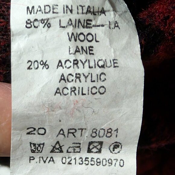 Made in Italy wool faux fur cape - Picture 7 of 10